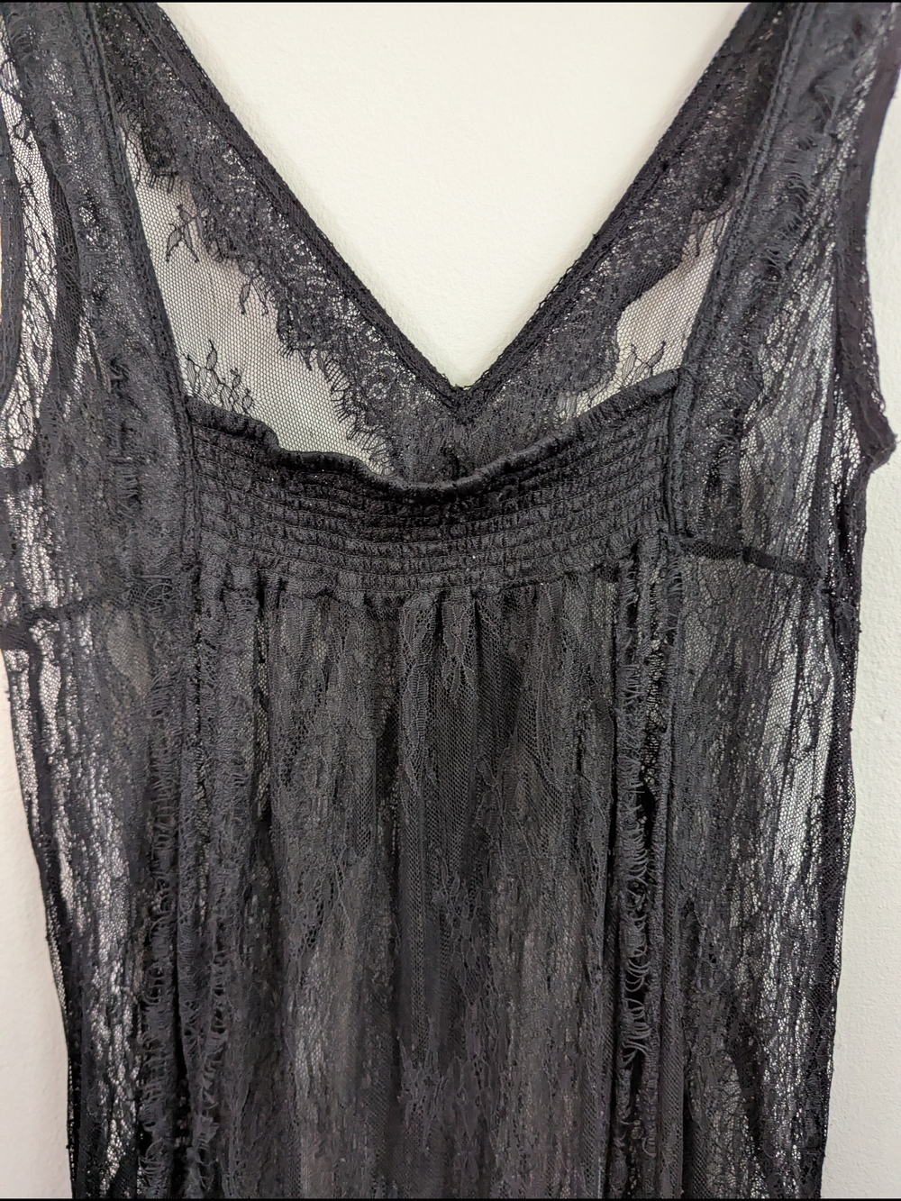 Free People Black Sheer Lace Maxi Dress - Picture 4 of 5